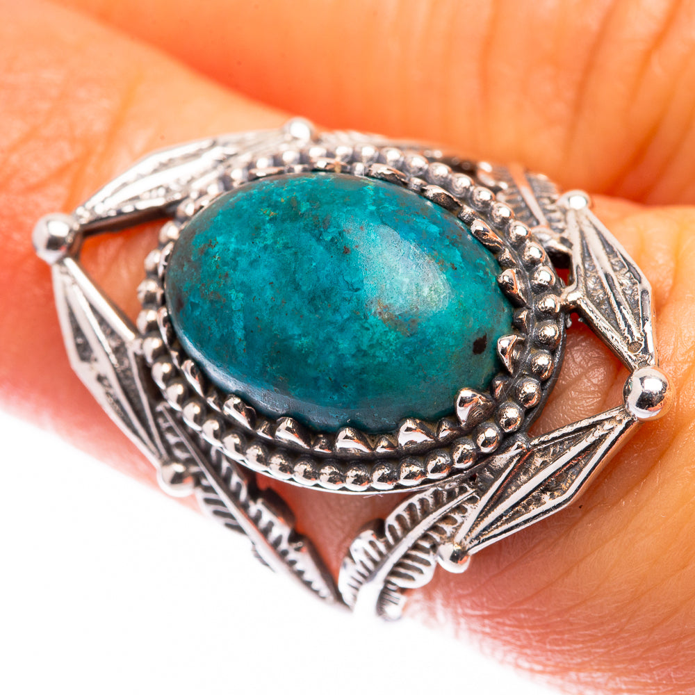 Chrysocolla Ring Size 6.5 (925 Sterling Silver) R141076