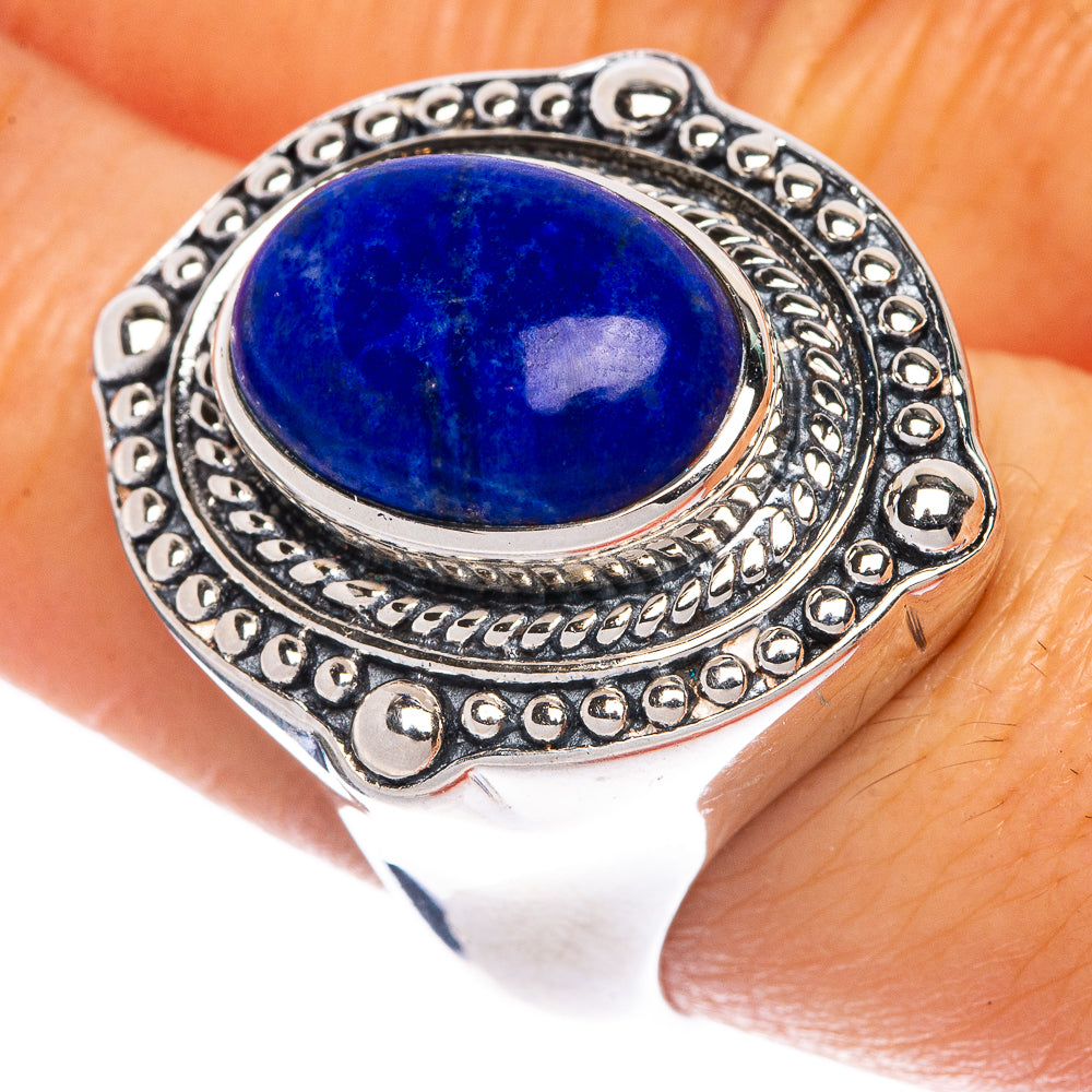 Lapis Lazuli Ring Size 7.5 (925 Sterling Silver) R1319