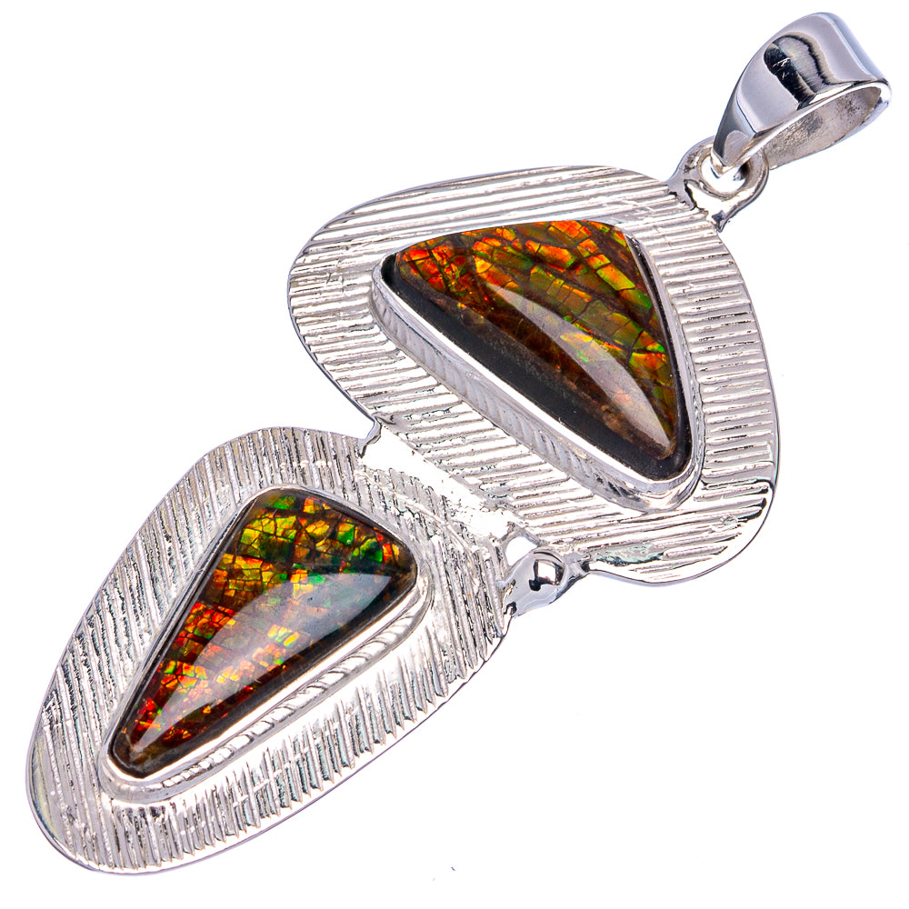 Signature Ammolite Pendant 2 1/4" (925 Sterling Silver) P42304