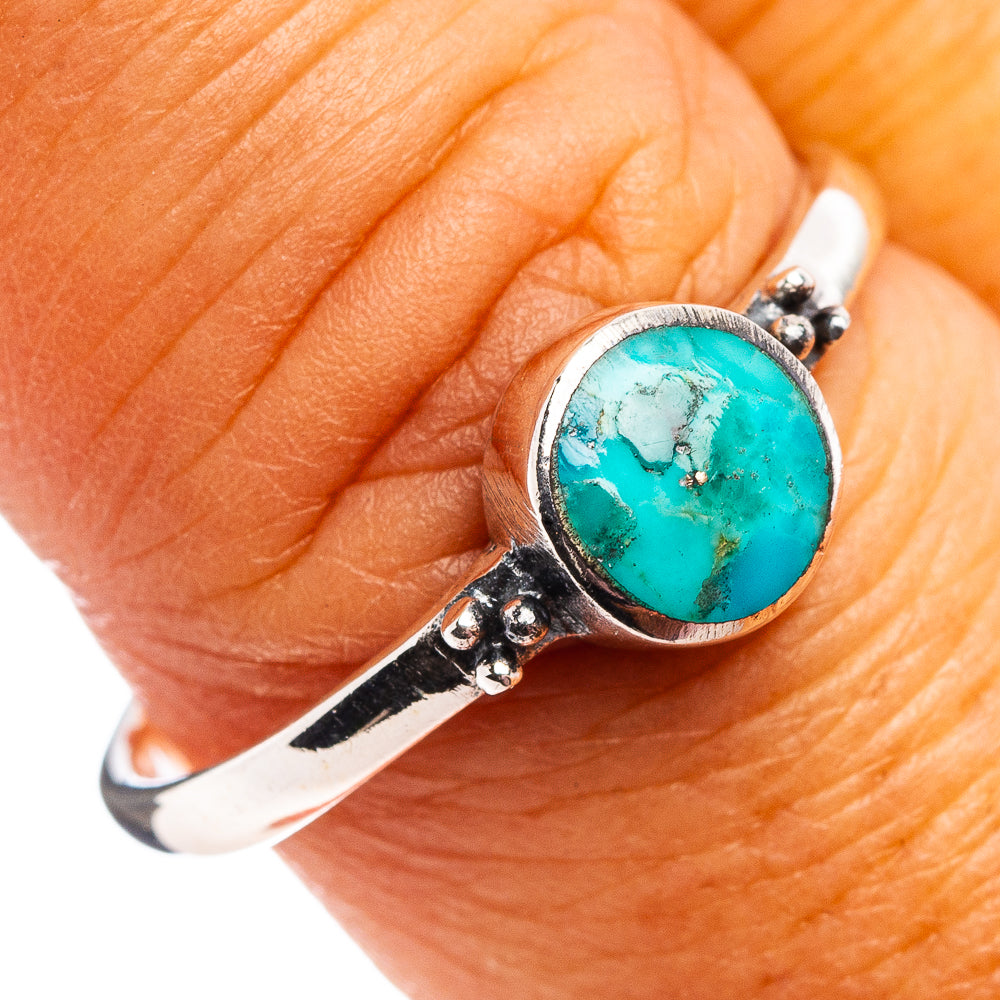 Native Style Mohave Turquoise Ring Size 9.75 (.925 Sterling Silver)