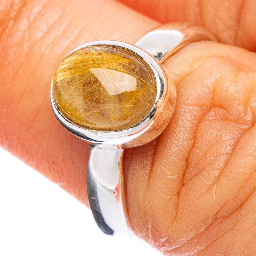 Value Rutilated Quartz Ring Size 6.5 (925 Sterling Silver) R3235
