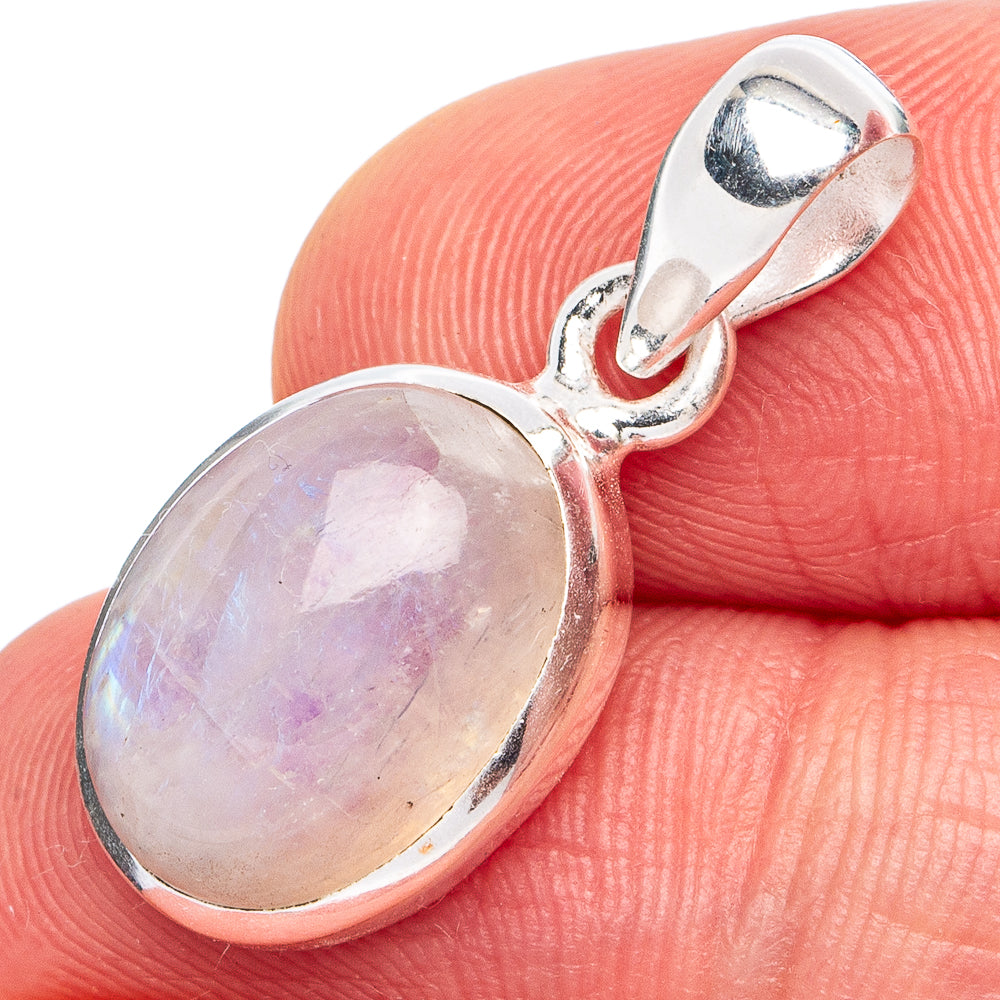 Rainbow Moonstone Pendant 1 1/8" (925 Sterling Silver) P45532