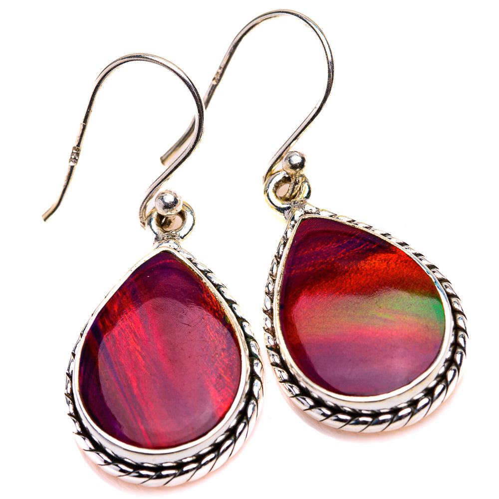 Aura Opal Earrings 1 3/8" (925 Sterling Silver) EARR432169