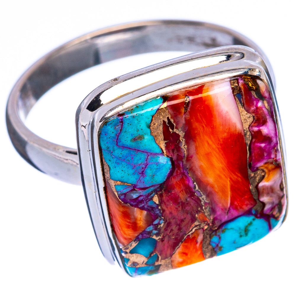 Spiny Oyster Turquoise Ring Size 8.75 (925 Sterling Silver) R146573