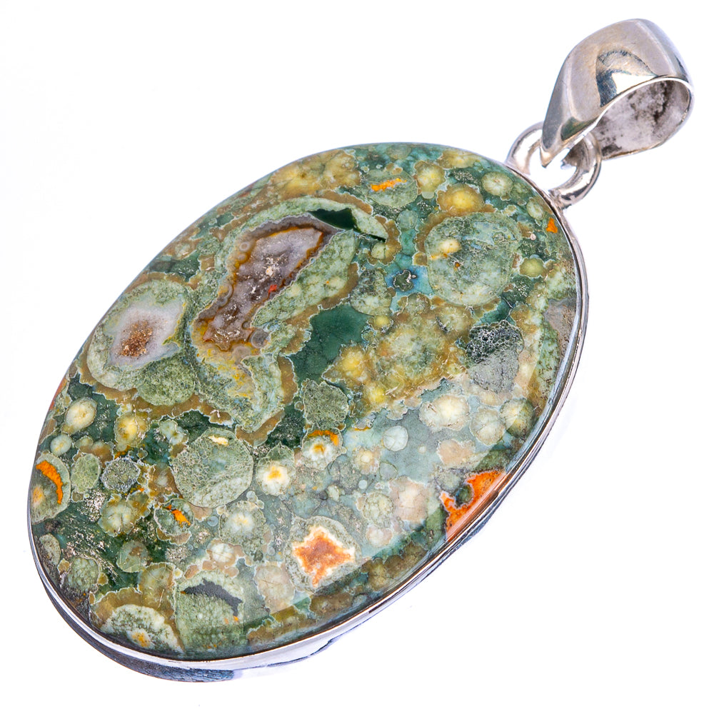 Rainforest Opal Pendant 1 5/8" (925 Sterling Silver) P43052