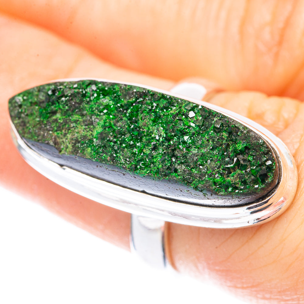 Rare Uvarovite Garnet Ring Size 6 (925 Sterling Silver) R2136