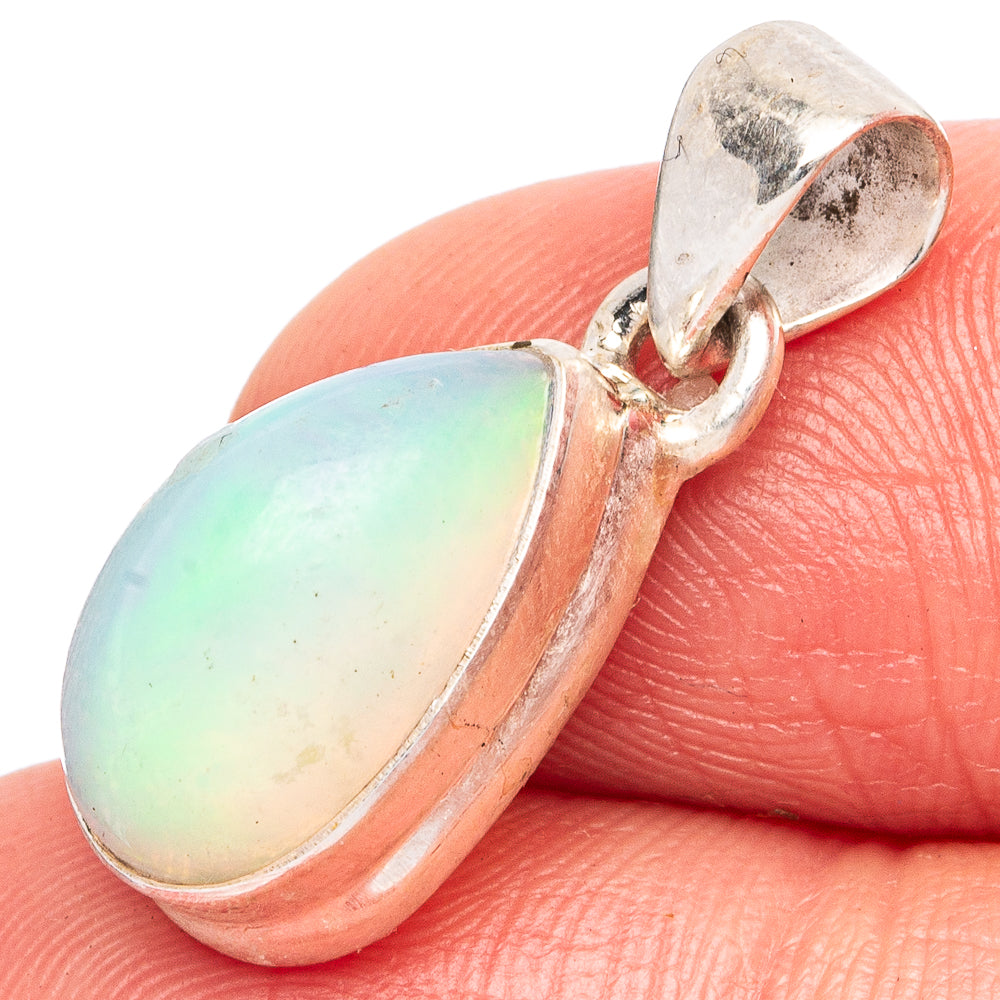 Large Rare Ethiopian Opal Pendant 7/8" (925 Sterling Silver) P43479