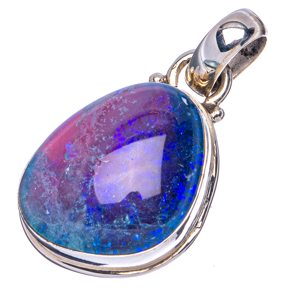 Rare Triplet Opal Pendant 1 1/4" (.925 Sterling Silver)