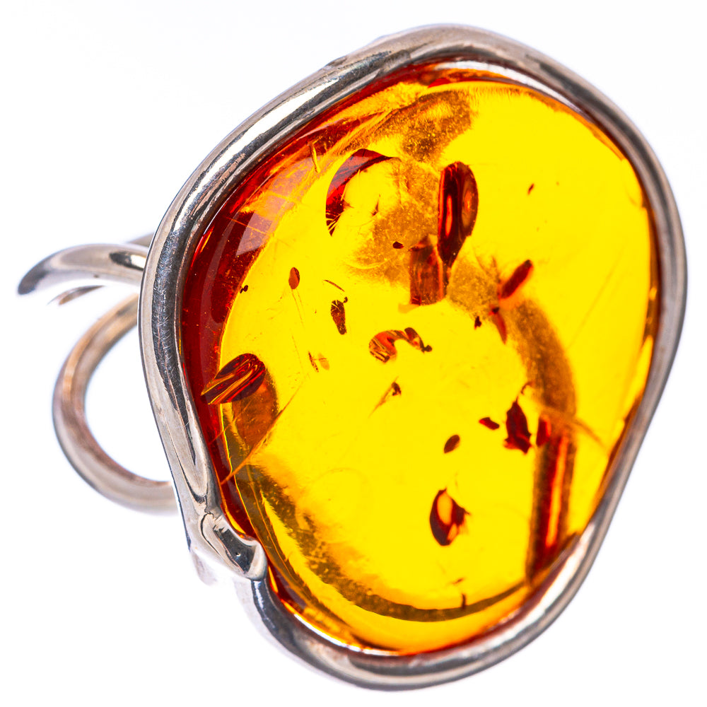 Baltic Amber Ring Size 8.25 (925 Sterling Silver) R1901