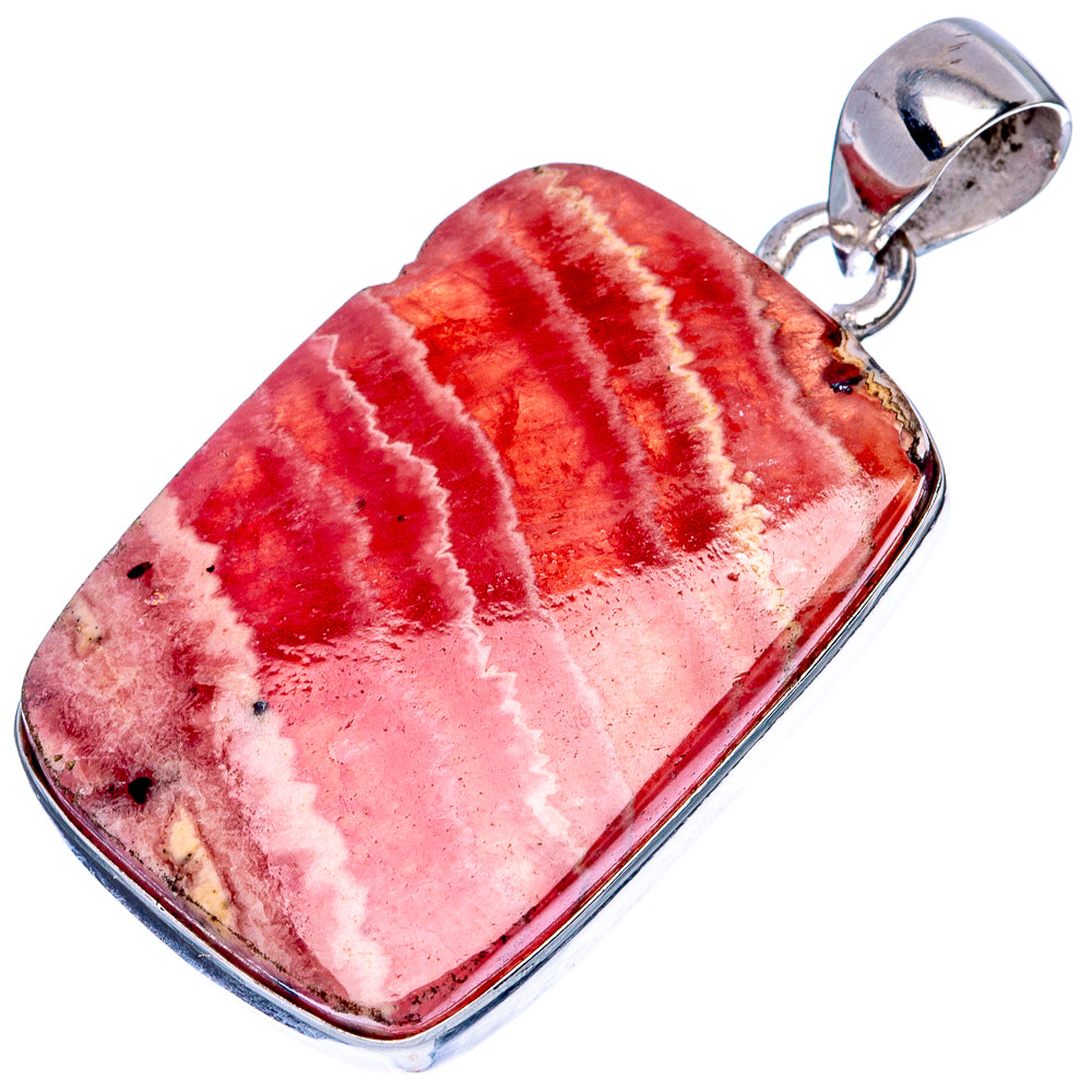Rhodochrosite Pendant 1 1/2" (925 Sterling Silver) P42174