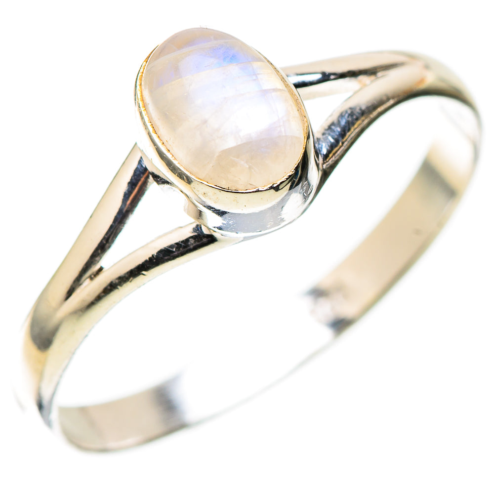 Rainbow Moonstone Dainty Ring Size 7 (925 Sterling Silver) RING138203