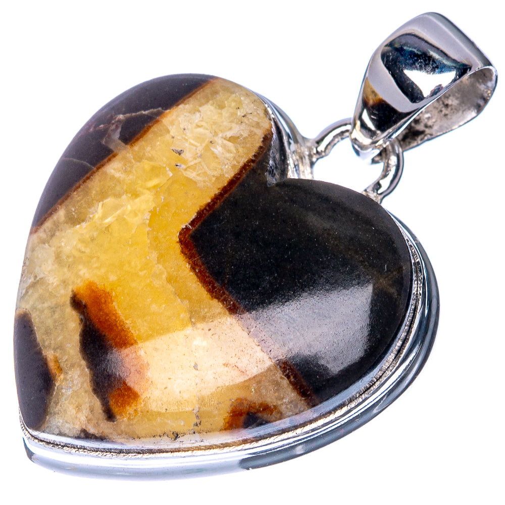 Septarian Heart Pendant 1 3/8" (925 Sterling Silver) P40895
