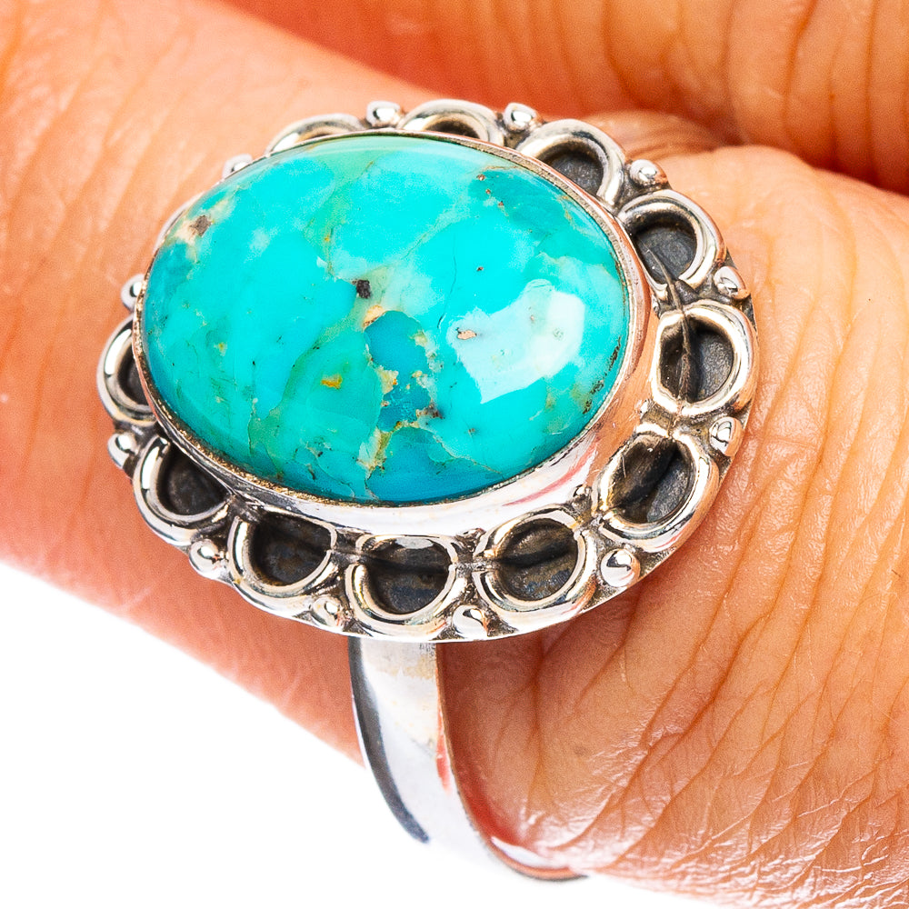 Mohave Turquoise Ring Size 8 (925 Sterling Silver) R7971