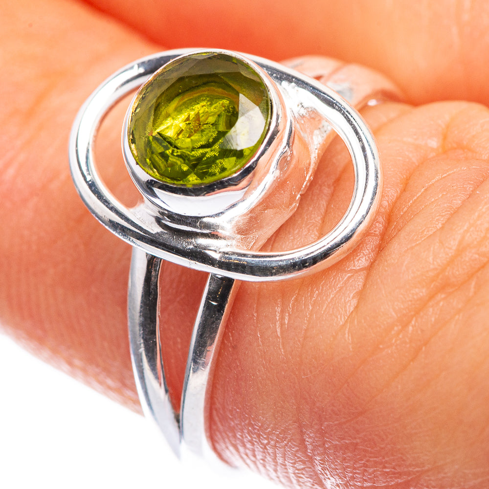 Peridot Dainty Ring Size 6 (925 Sterling Silver) R142581