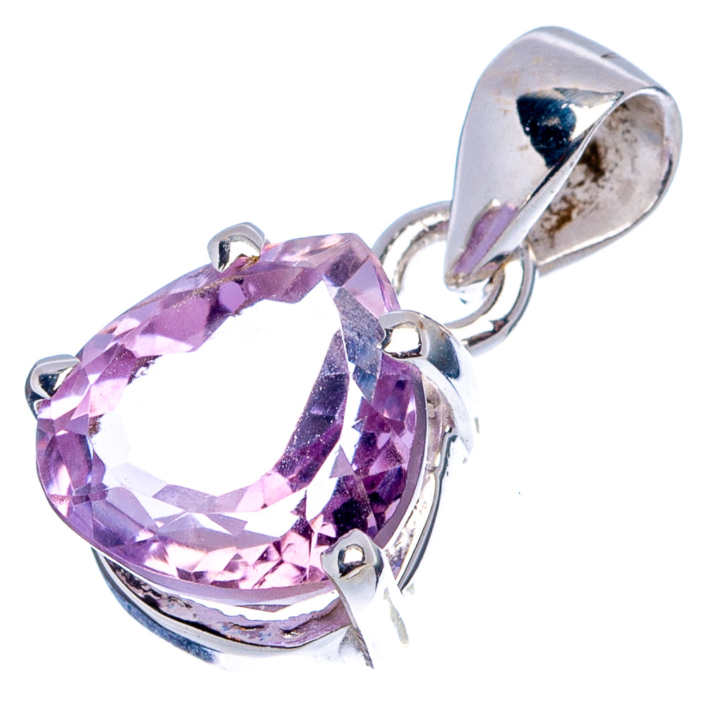 Faceted Amethyst Dainty Pendant 3/4" (.925 Sterling Silver)