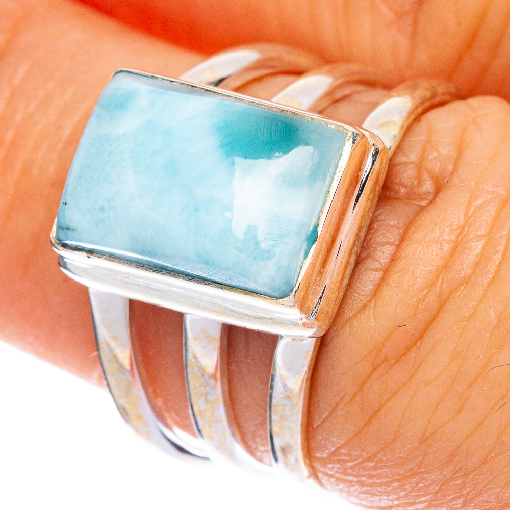 Larimar Ring Size 6.75 (925 Sterling Silver) R1177
