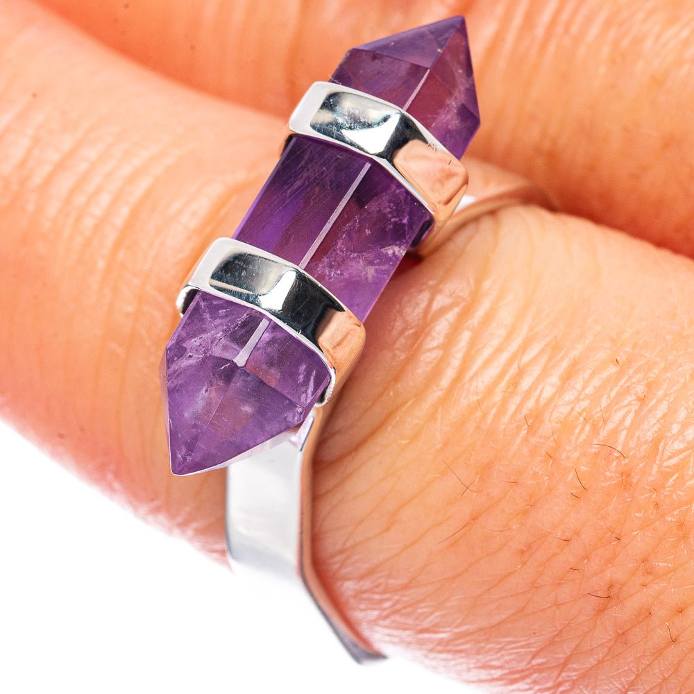 Premium Faceted Amethyst 925 Sterling Silver Ring Size 8 (925 Sterling Silver) R2696