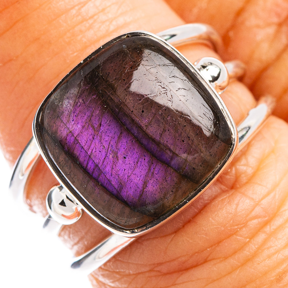 Premium Labradorite Ring Size 6.75 (.925 Sterling Silver)