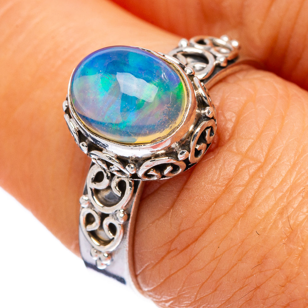 Rare Ethiopan Opal Ring Size 7 (925 Sterling Silver) R146160