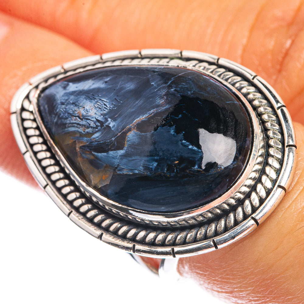 Large Pietersite 925 Sterling Silver Ring Size 6.5