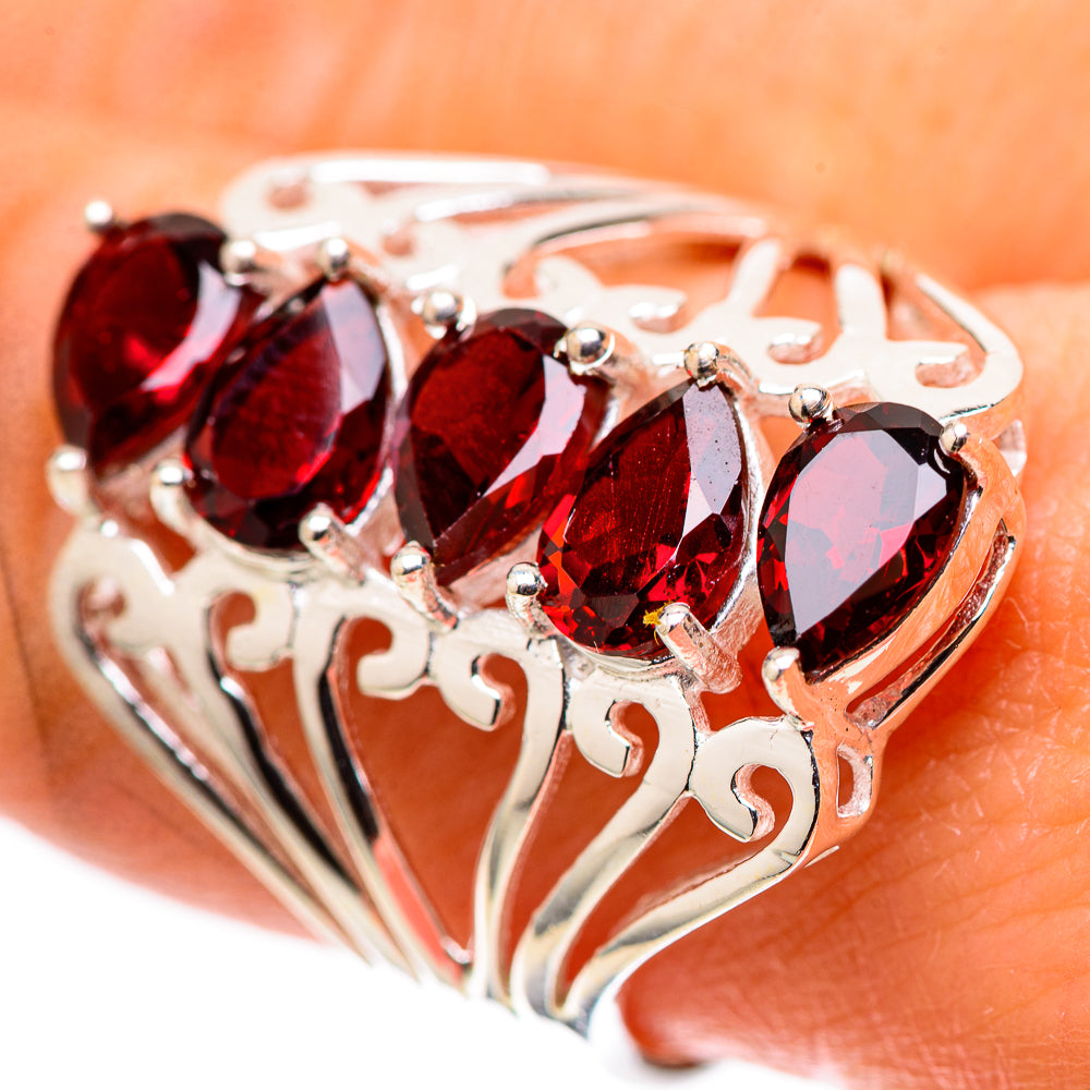 Garnet 925 Sterling Silver Ring Size 9 (925 Sterling Silver) RING139434
