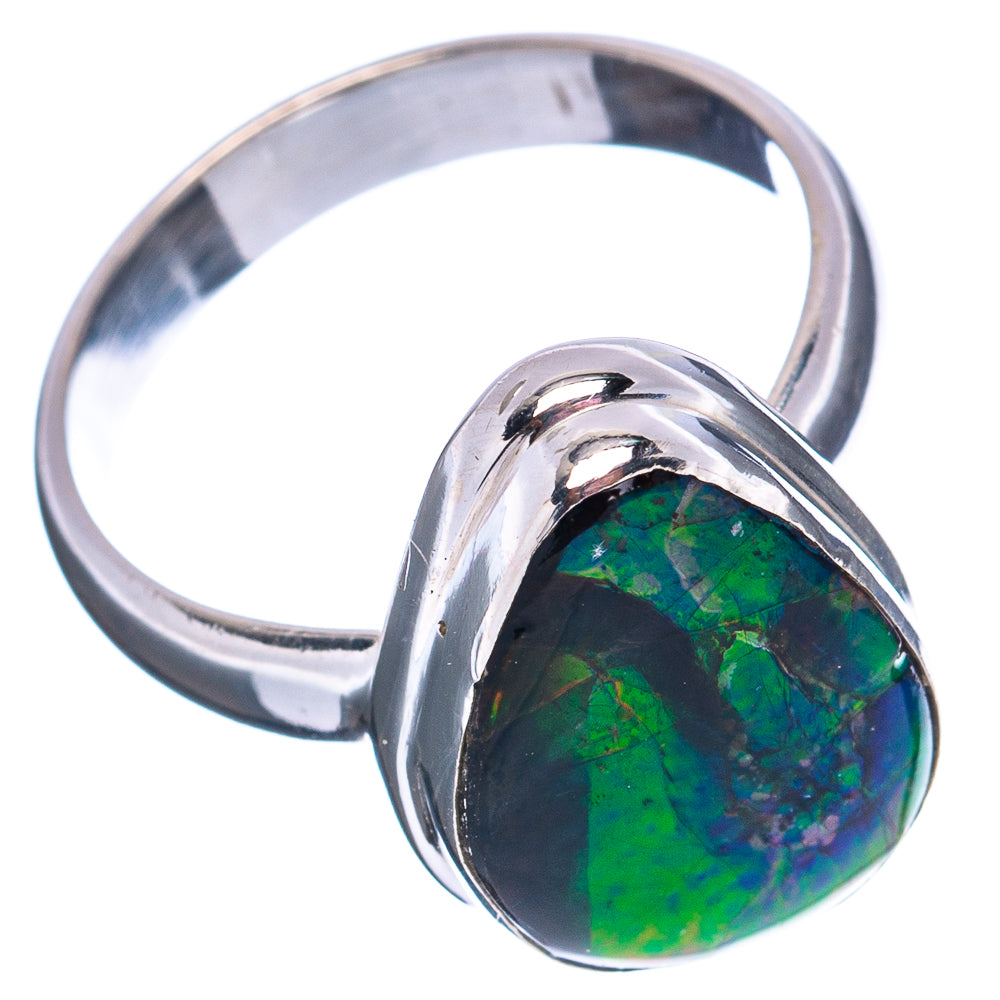 Premium Canadian Ammolite Ring Size 7 (.925 Sterling Silver)