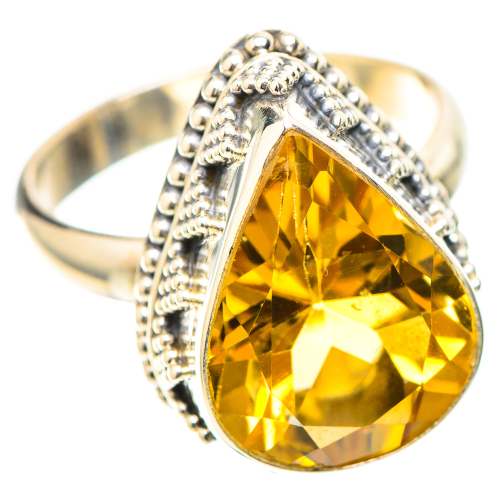 Faceted Citrine Ring Size 8 (925 Sterling Silver) RING138879