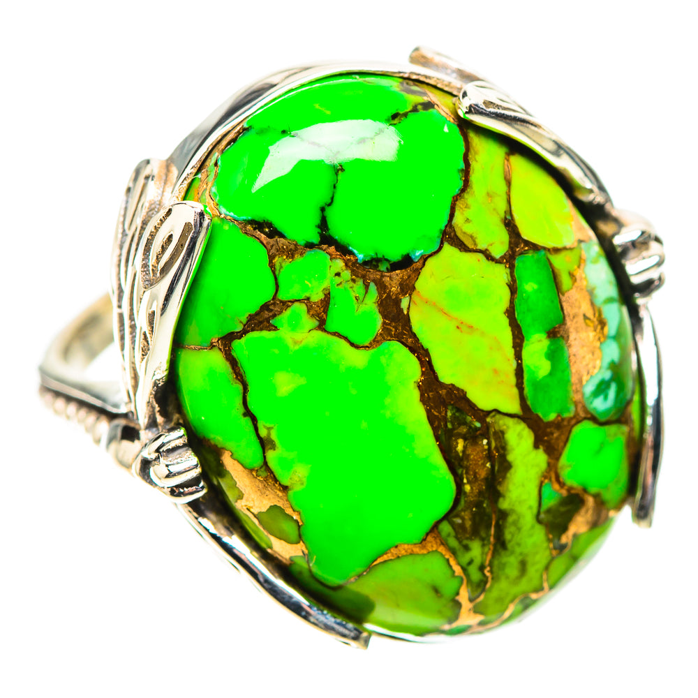 Green Copper Composite Turquoise Ring Size 7.75 (925 Sterling Silver) RING138684