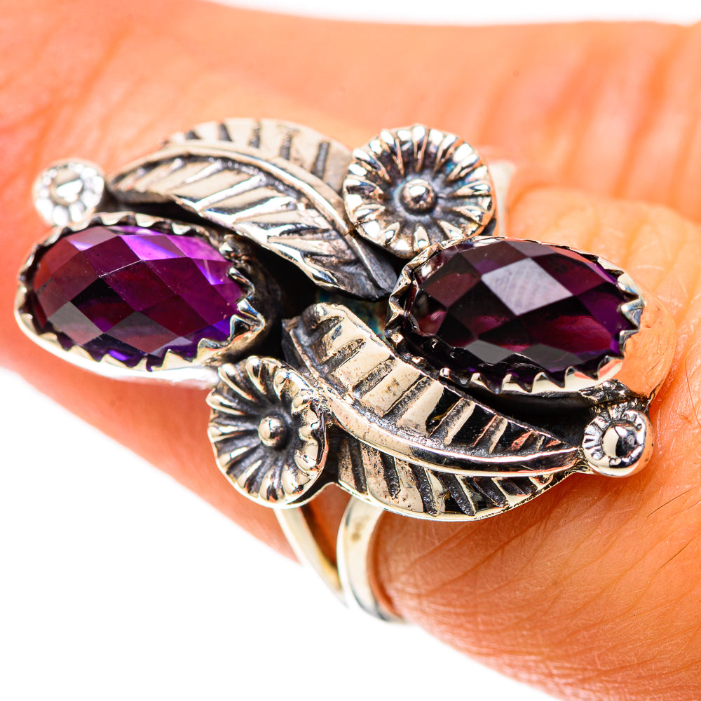 Faceted Amethyst Ring Size 6.75 (925 Sterling Silver) RING138534
