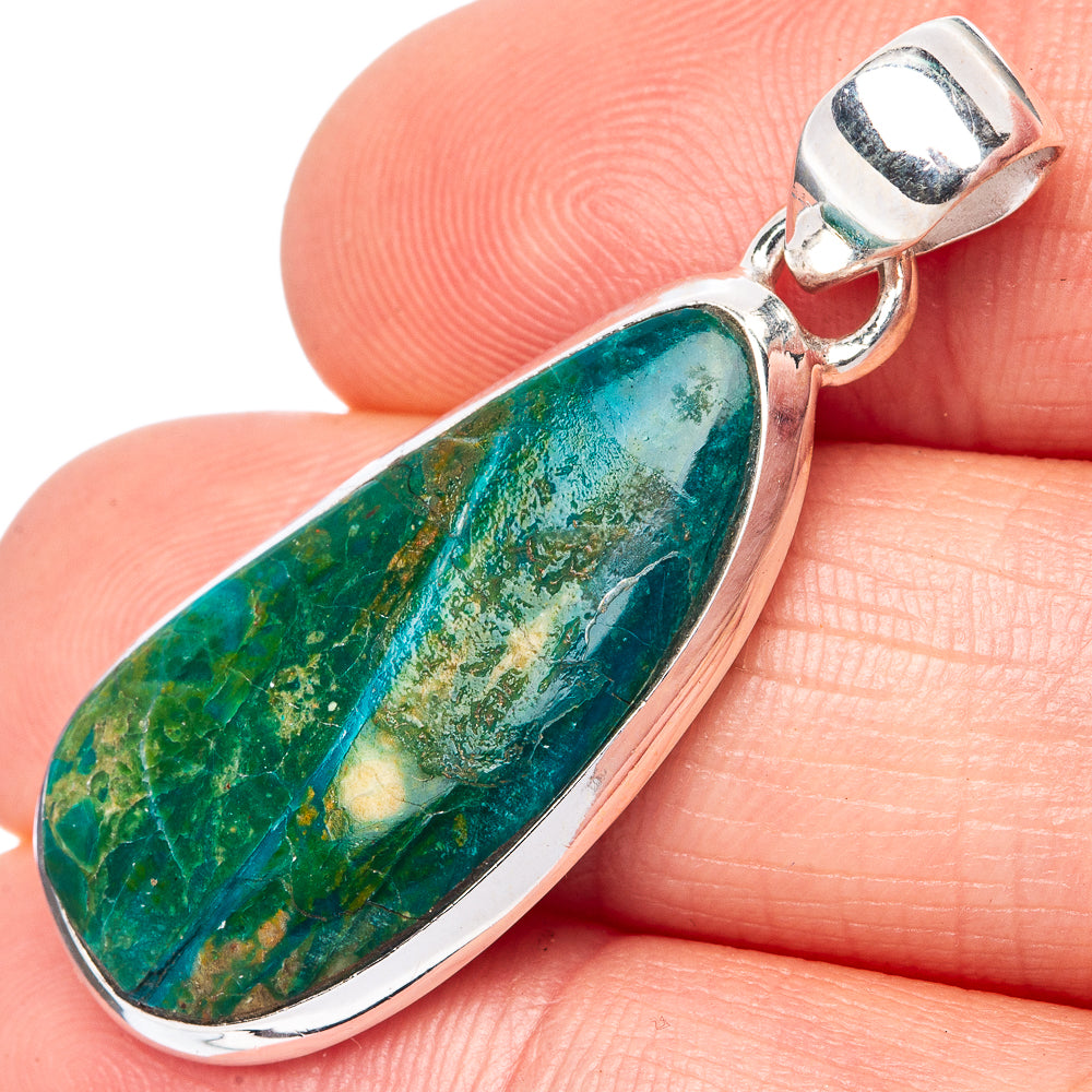 Rare Peruvian Opal 925 Sterling Silver Pendant 1 1/2" (925 Sterling Silver) P42650