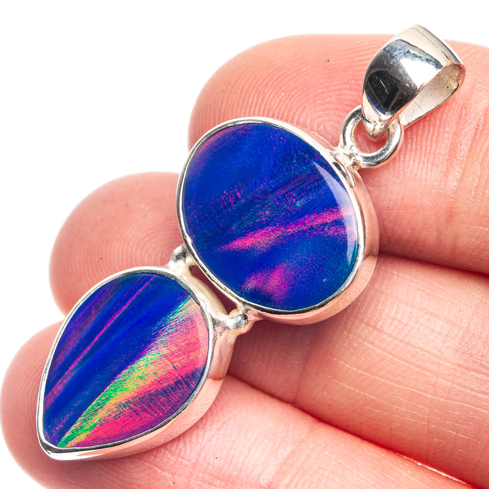 Aura Opal Pendant 1 5/8" (925 Sterling Silver) P39212