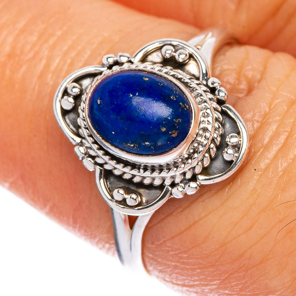 Lapis Lazuli Dainty Ring Size 7 (925 Sterling Silver) R1070