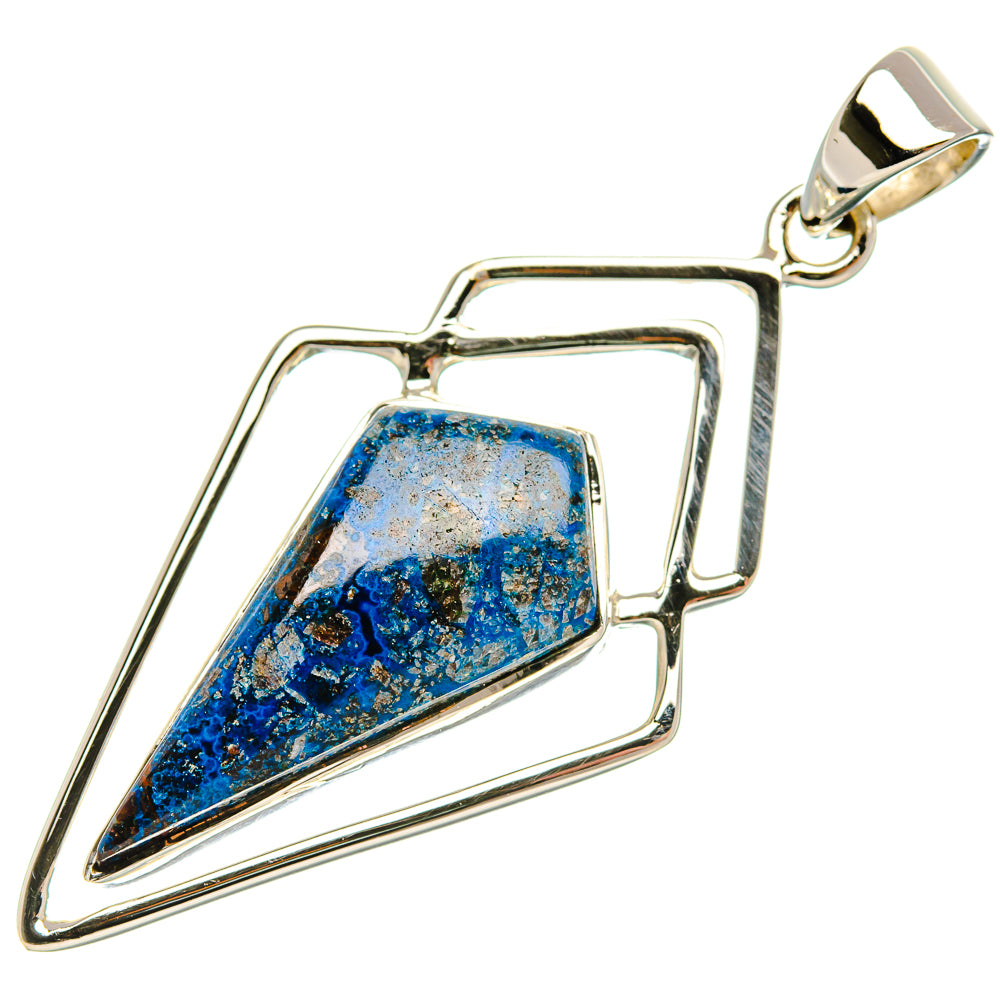 Premium Shattuckite 925 Sterling Silver Pendant 2" (925 Sterling Silver) PD37758