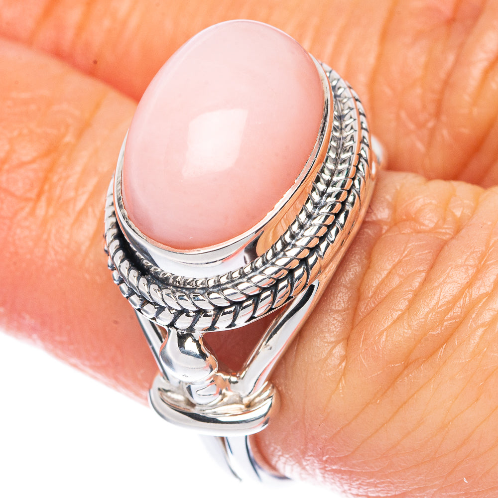 Premium Rose Quartz 925 Sterling Silver Ring Size 6 (925 Sterling Silver) R2731