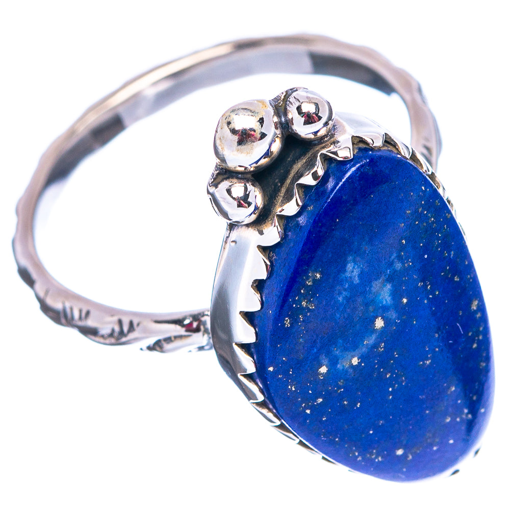 Lapis Lazuli Ring Size 7.25 (.925 Sterling Silver)