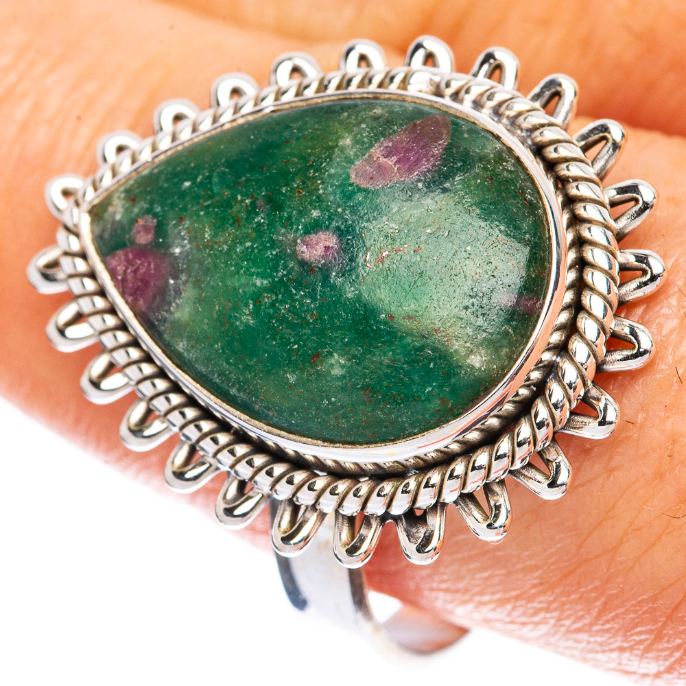 Ruby in Fuchsite Ring Size 9.75 (925 Sterling Silver) R1993