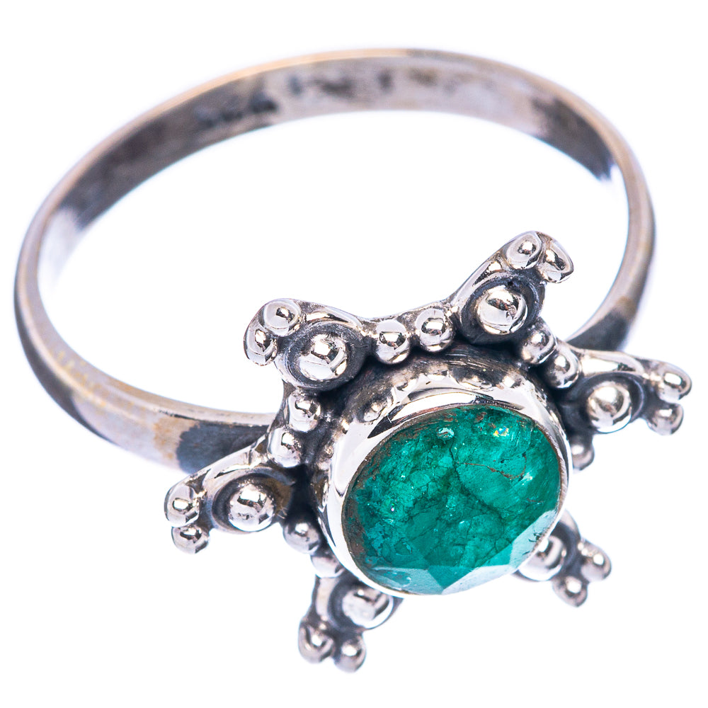 Green Sillimanite Flower 925 Sterling Silver Ring Size 8.25 (925 Sterling Silver) R5493