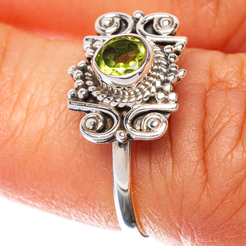 Peridot Dainty Ring Size 6 (925 Sterling Silver) R145084