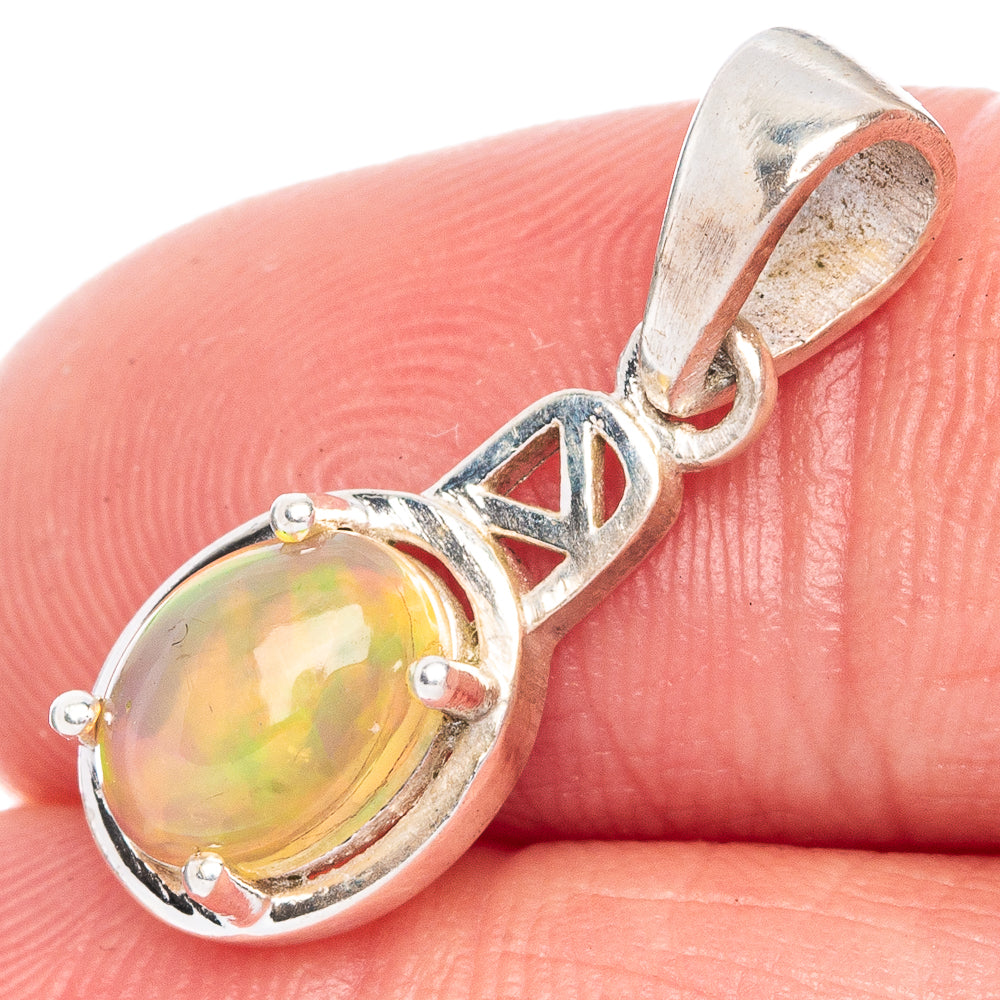 Rare Ethiopian Opal Pendant 7/8" (925 Sterling Silver) P40622