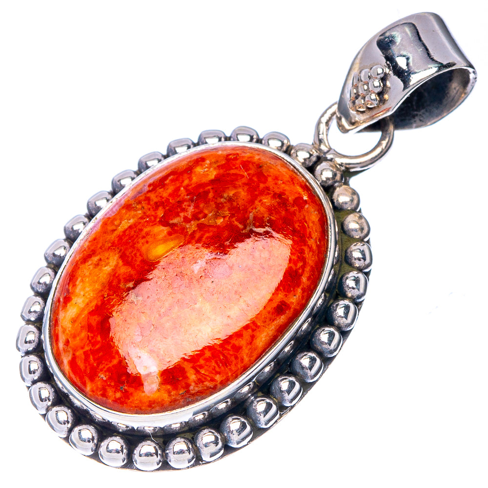 Sponge Coral Pendant 1 1/4" (925 Sterling Silver) P41048