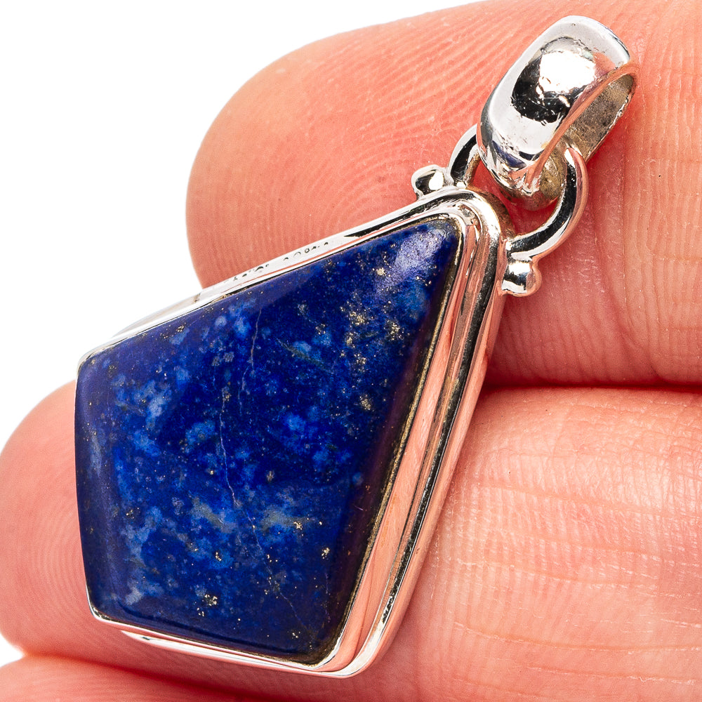 Lapis Lazuli Pendant 1 3/8" (.925 Sterling Silver)