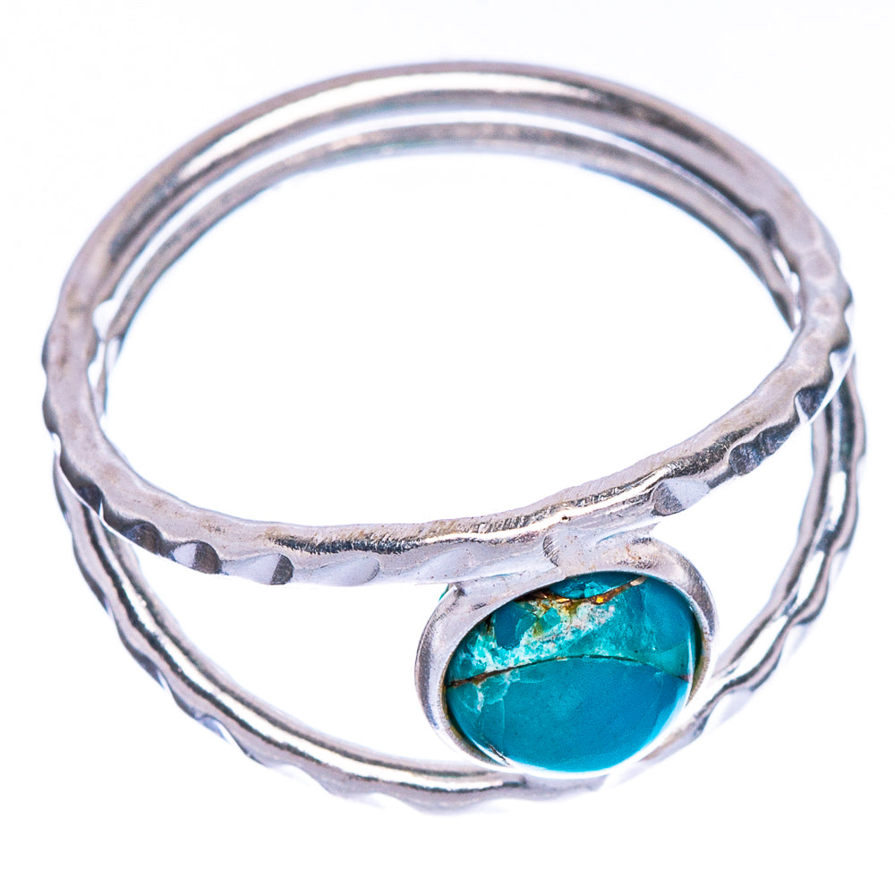 Tibetan Turquoise Dainty Ring Size 6 (925 Sterling Silver) R147049