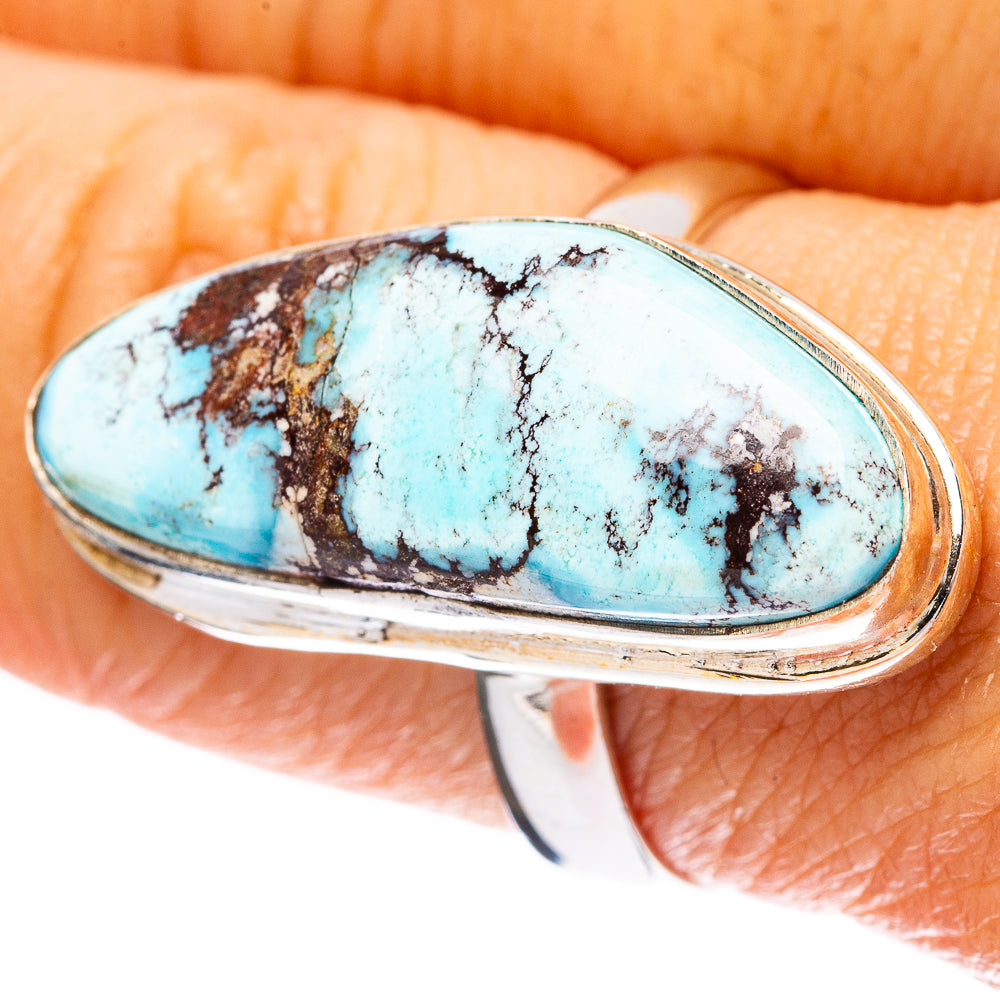 Rare Golden Hills Turquoise Ring Size 8.75 (925 Sterling Silver) R4145