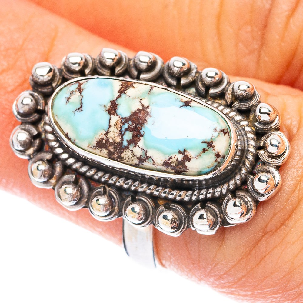 Rare Golden Hills Turquoise Ring Size 5.25 (925 Sterling Silver) R4865