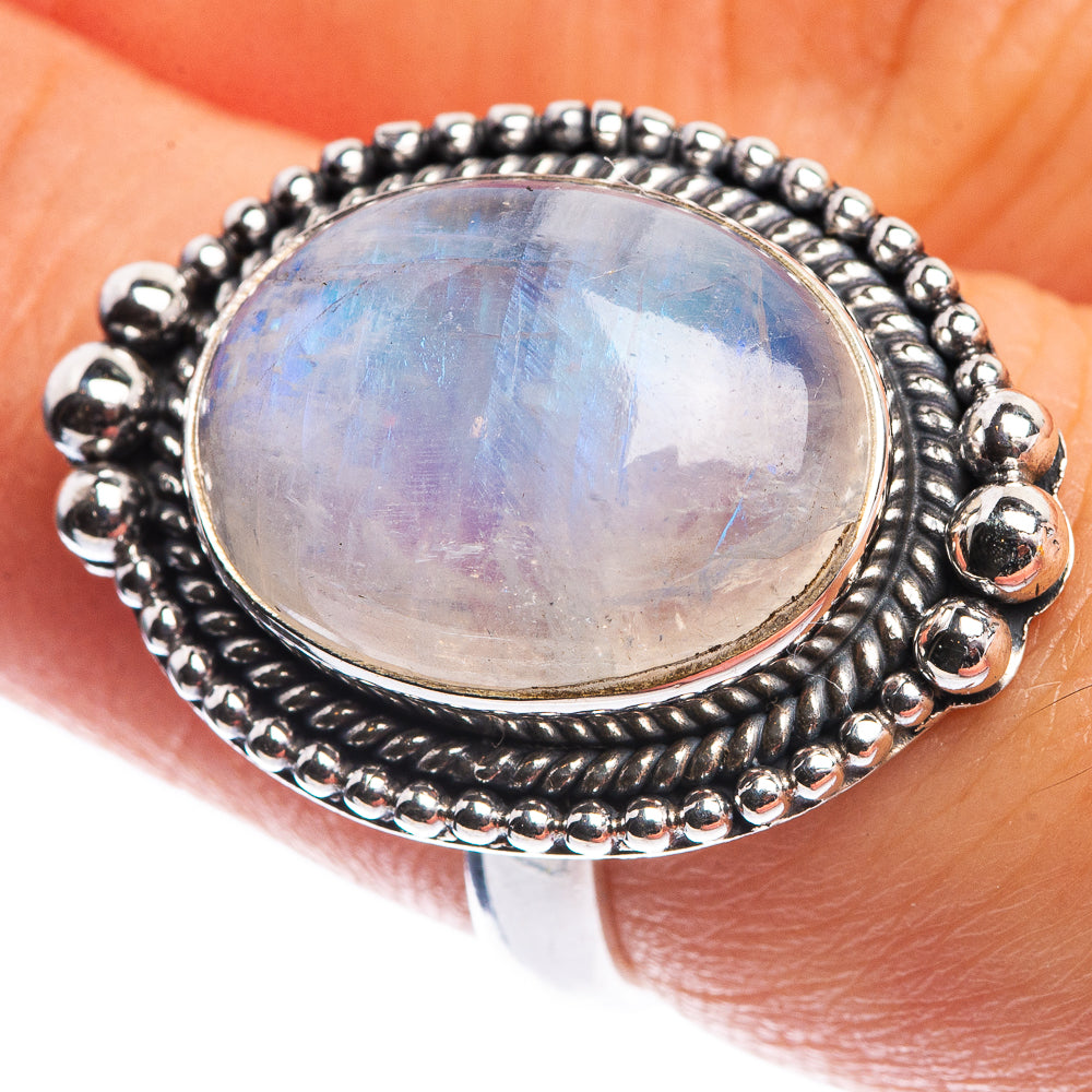 Rainbow Moonstone Ring Size 7 (925 Sterling Silver) R144103