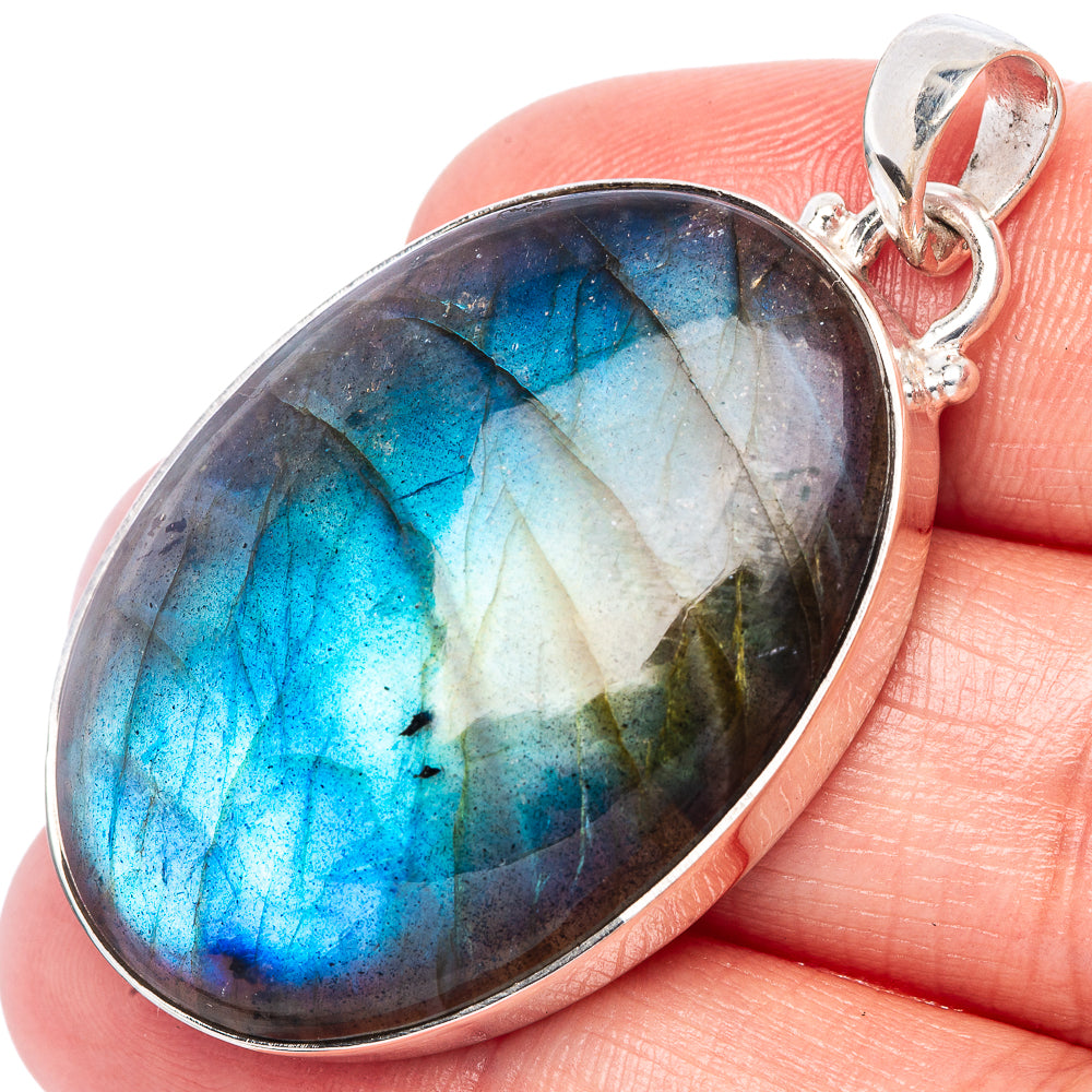 Labradorite Pendant 1 3/4" (925 Sterling Silver) P42469