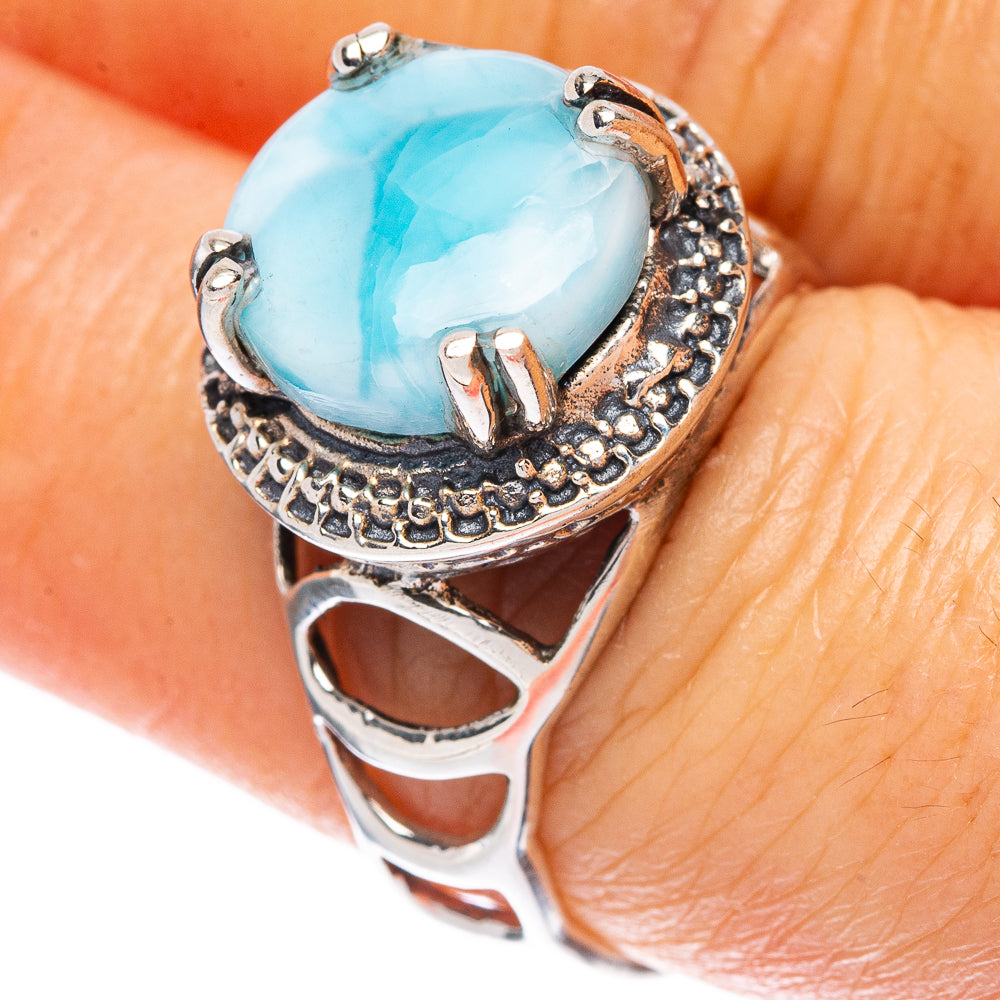 Larimar 925 Sterling Silver Ring Size 7.5 Ana Co R2416