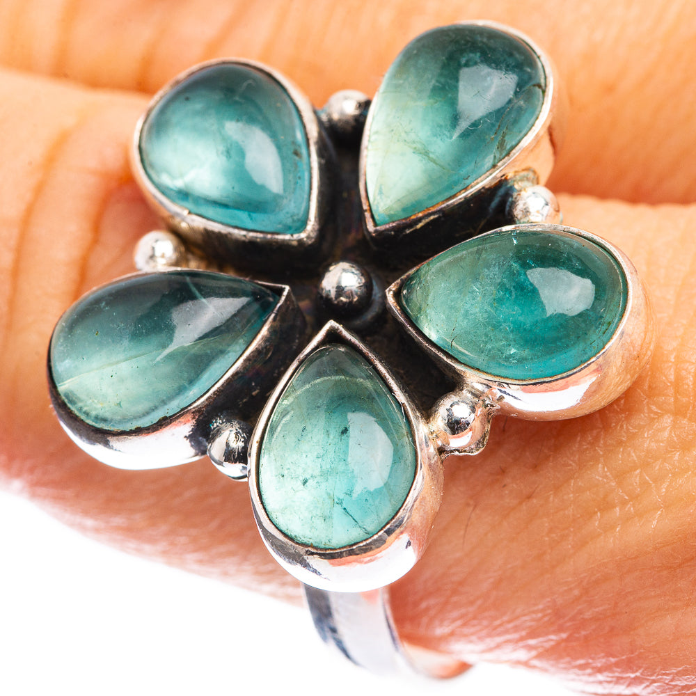 Blue Fluorite Ring Size 10 (925 Sterling Silver) R143093