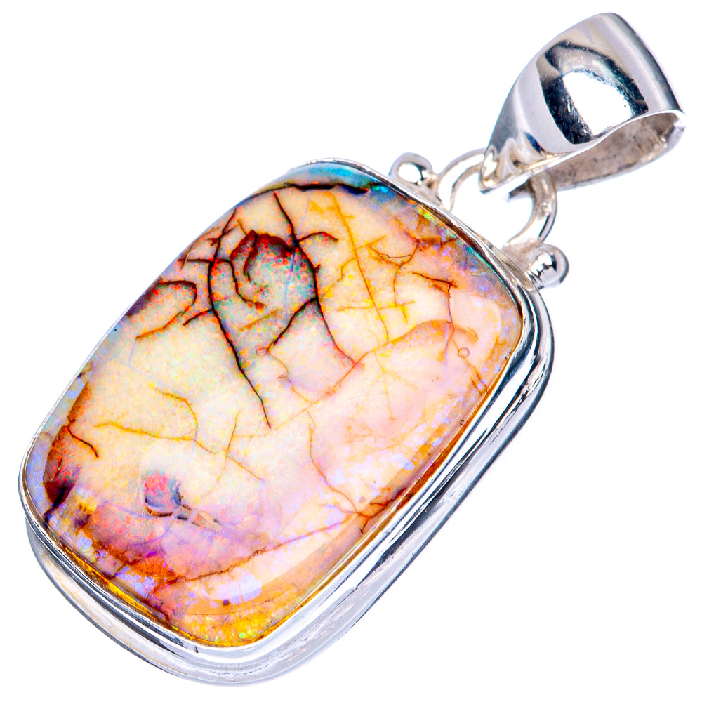 Rare Sterling Opal Pendant 1 1/4" (925 Sterling Silver) P41571
