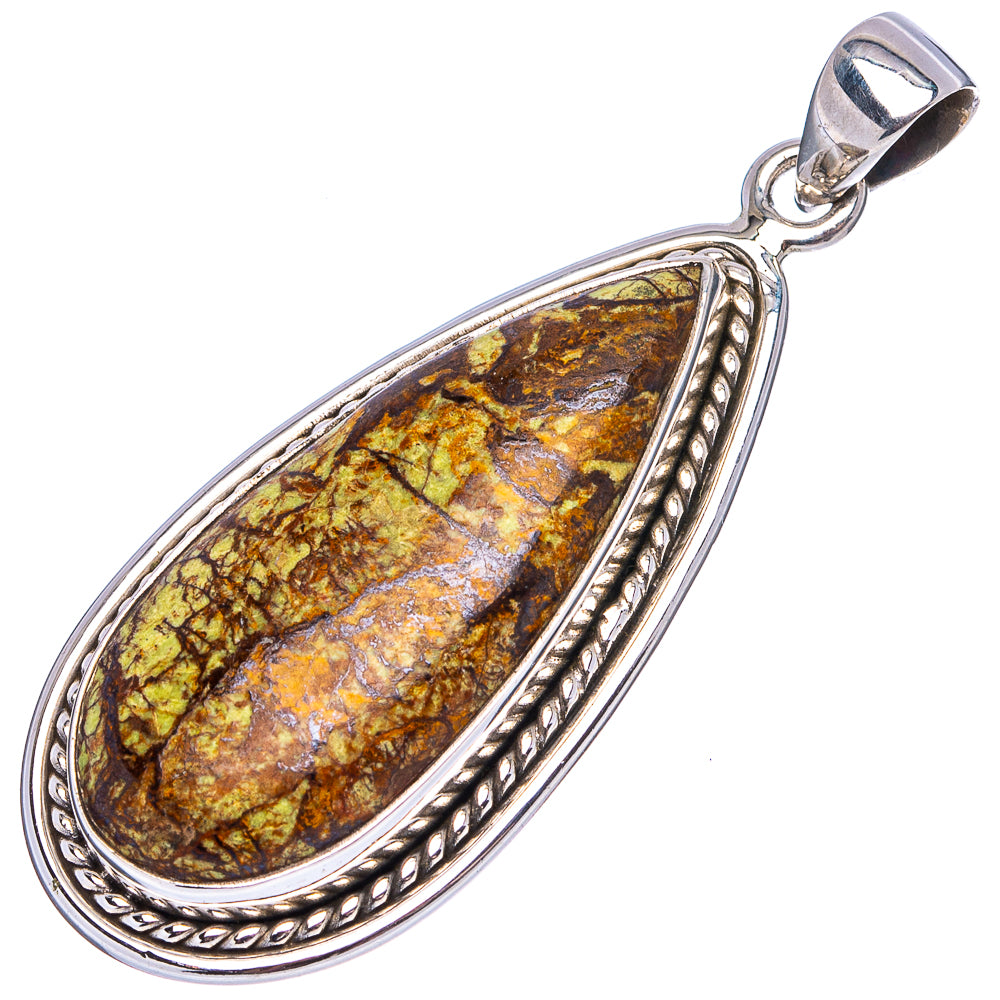 Premium Gaspeite Pendant 2" (.925 Sterling Silver)